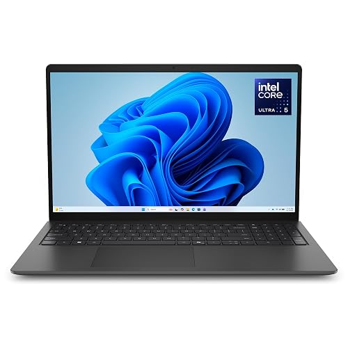 Dell 15.6 Laptop, FHD, Intel Core Ultra 5 225U, 16GB RAM, Windows 11 Home | Anti-Glare 300 Nits WVA, Intel Graphics, DDR5, 512GB SSD, Backlit Keyboard, Wi-Fi 6, Carbon Black, Business Ready, D15260