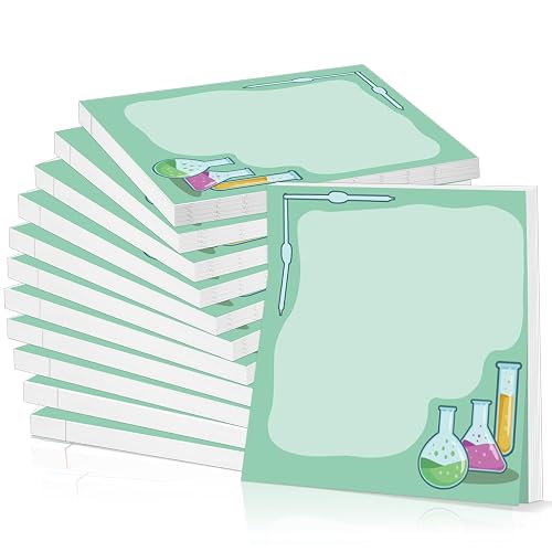 gisgfim 12 Packs Lab Week Science Sticky Notes Self Stick Science Lab Sticky Notes Appreciation Gifts Funny Test Tube Chemical Memo Pad Back to School Office Week Party Teacher Supplies (Chemical)