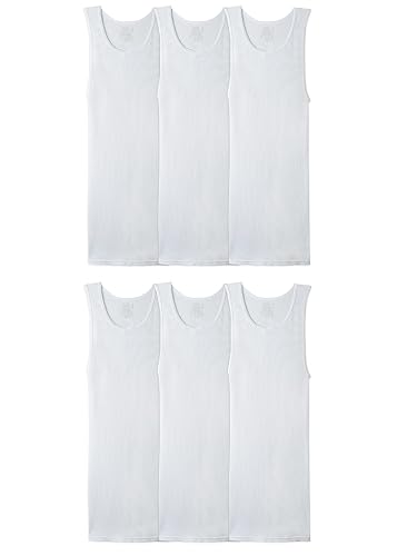 Fruit of the Loom Men's Sleeveless Tag Free Moisture Wicking Tank A-Shirt