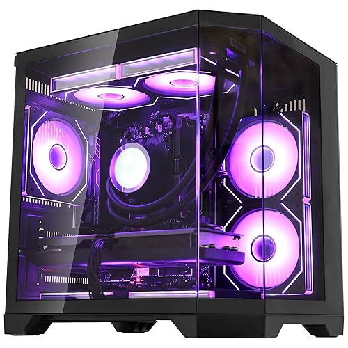HELLOLAND Ocean of Stars AI Gaming PC - AMD Ryzen 7 9700X 8-Core 3.8 GHz- RTX 5060 8GB -32GB DDR5 RAM- 1TB PCIe SSD- 850W PSU- WiFi + Bluetooth - Win 11-240mm AIO & ARGB Software - Win 11 - Black