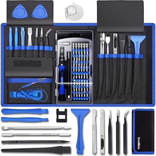 80 IN 1 Professional Computer Repair Tool Kit, Precision Screwdriver Set | Magnetic Screwdriver Set for Laptop, PC, MacBook, Tablet, iPhone, PS4, Electronics, Gamer Tech Gifts for Men (Blue)