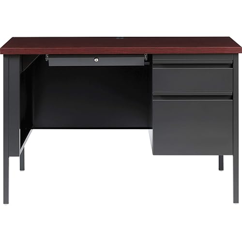 Lorell Fortress Series Mahogany Laminate Top Desk