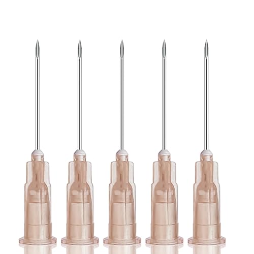 100 Pack 26Ga 1 Inch Injection Needle Sterile Disposable for Lab Supplies, Pet, Poultry, and Industrial Dispensing Accessories