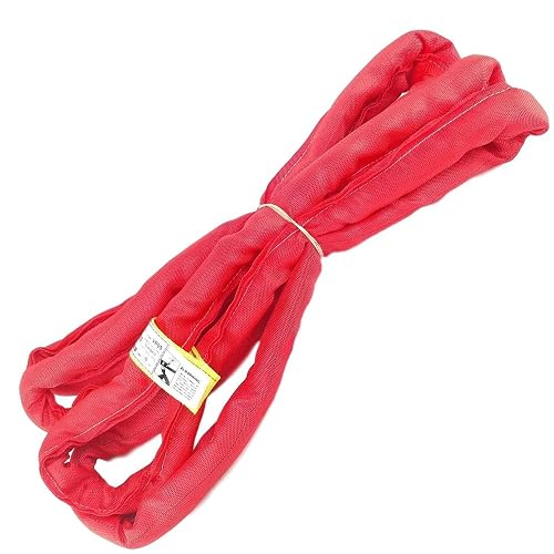 Chenango Supply VR5 10ft Red Endless Round Polyester Rigging Sling | USA Made, Double-Ply Cover, for Lifting & Material Handling, Capacity: 13,200 lb Vertical, 10,560 lb Choker, 26,400 lb Basket