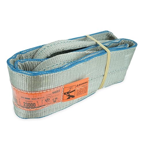 Chenango Supply Eye & Eye 2 Ply Rigging DD Slings | USA-Made, Heavy Duty, Marine Flo Guard Polyester, for Lifting & Material Handling (Multiple Sizes and Capacities)