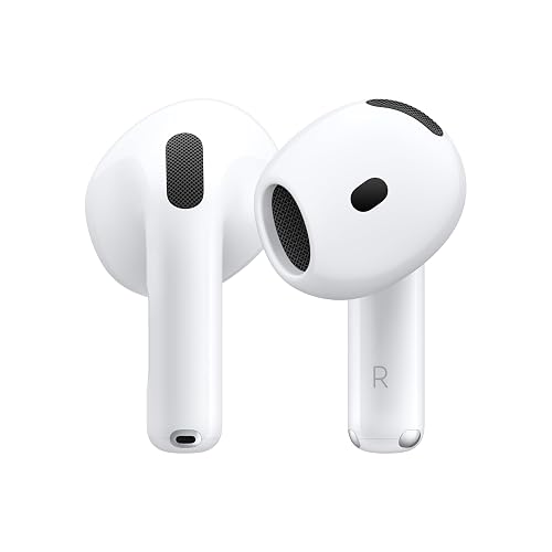 Apple AirPods 4 Wireless Earbuds with Active Noise Cancellation | Bluetooth Headphones, Transparency Mode, Personalized Spatial Audio, USB-C Charging Case, Wireless Charging, H2 Chip