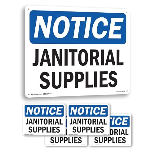 Janitorial Supplies OSHA Notice Rigid Plastic Sign 14 Inch x 10 Inch - 5 Pack