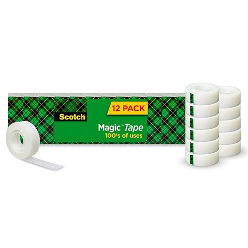 Scotch Magic Tape, Invisible, 12 Rolls | Home Office Supplies and Back to School Supplies for College and Classrooms