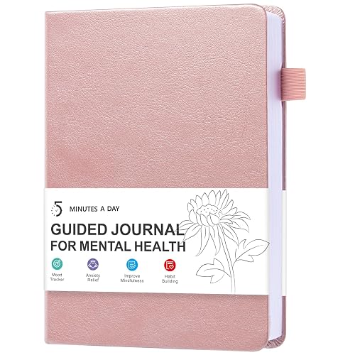 5 MINUTES A DAY Mental Health Journal, 90-Day Guided Journal | Self-Care Planner, Anxiety Relief Journal, Mood Tracker, Mindfulness Practice, Habit Building, Monthly Summary