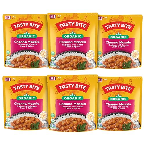 Tasty Bite Organic Channa Masala, 10 Ounce, Pack of 6, Ready to Eat, Microwavable Entree, Vegan & Gluten Free