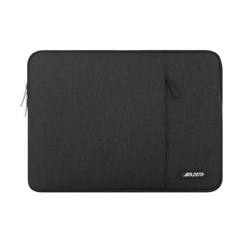 MOSISO Laptop Case 13.3 inch, 13-13.3 inch Laptop Sleeve Bag with Pocket | Compatible with MacBook Air/Pro 13/Pro 14 M5 M4 M3 M2 M1, HP Dell ASUS Lenovo, Polyester Vertical Computer Bag, Black