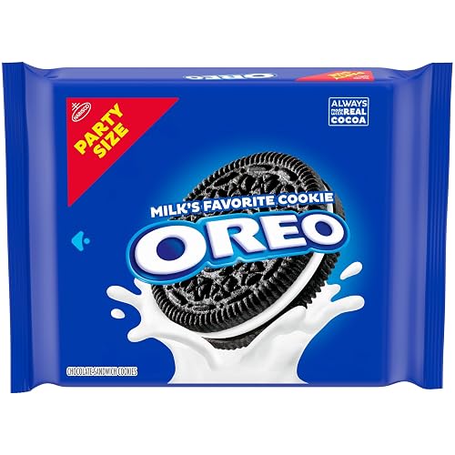OREO Chocolate Sandwich Cookies, Party Size, 24.16 oz | Always made with Real Cocoa, Certified Kosher