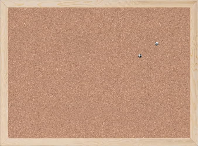 U Brands Cork Bulletin Board, 18" x 24" Inches, Light Birch Wood Frame (265U00-01)