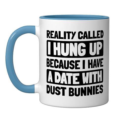 Cleaner Sanitation Janitorial - Housekeeping Cleaner Ceramic Mug, Blue/White