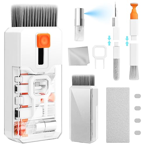 Ordilend Keyboard Cleaner & Laptop Cleaning Kit, All-in-1 for Computer PC | Electronics Deep Cleaning Reusable Brush Tool, Screen-Safe Spray, for iPhone iPad Macbook Airpod Camera, Gaming Accessories