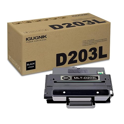 1 Pack MLT-D203L (SU901A) Black Toner Cartridge Replacement for Samsung MLT-D203L (SU901A) Work with ProXpress M3370FD M3870FW M4070FR M3320ND M3820DW M4020ND M4072 Series | MLT-D203L
