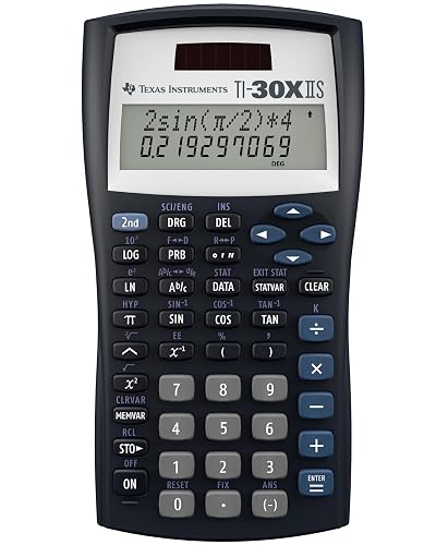 TI-30XIIS Scientific Calculator Texas Instruments, Black | Solar and battery powered, Two-line display, Fraction features, One- and two-variable statistics