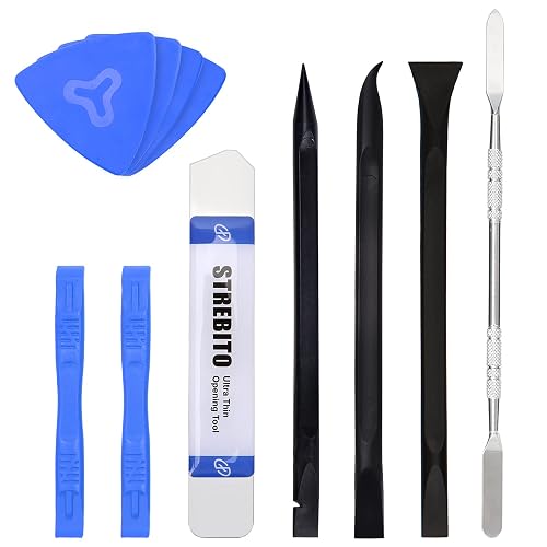 STREBITO Spudger Pry Tool Kit 11 Piece Opening Tools, Metal Spudger Tool | Ultimate Plastic & Metal Prying Open Tool for iPhone, Laptop, iPad, Cell Phone, MacBook, Tablet, Computer, Electronics Repair