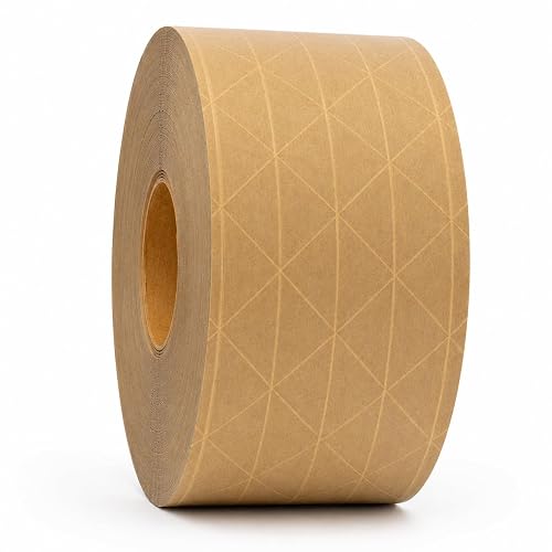 GGR Supplies Water-Activated Reinforced Tape, 2.75 Inch x 375 Feet, 1-Pack | Kraft Paper Gummed Tape; Tamper-Evident Carton Sealing; Shipping, Moving, Fulfillment, Warehouse and Packaging Applications