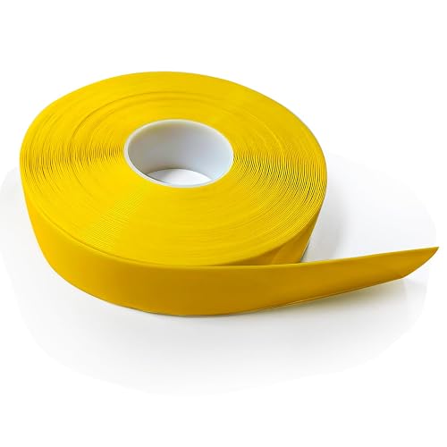 BOBADDST Yellow Floor Marking Tape，1.1mm Thick x 100 ft Long x 2 in Wide，Heavy Duty PVC Safety Tape for Warehouses, Storage & Equipment Areas – Industrial Floor Protection & Boundary Warning Tapes