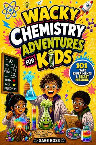 Wacky Chemistry Adventures for Kids: 101 Safe Experiments, Comic Mysteries, and Secret Missions to Build Your Own Home Science Lab (Ages 6-12)