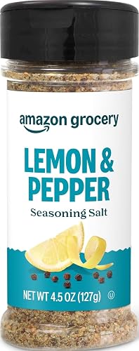 Amazon Grocery, Lemon & Pepper Seasoning Salt, 4.5 Oz