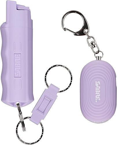 SABRE Personal Safety Kit with Pepper Spray and 2-in-1 Personal Alarm with LED Light, 0.54 fl oz, 25 Bursts,130dB Alarm, Audible Up to 1,250 Feet