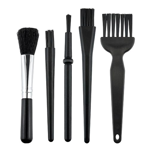 Juxiamal 5 PCS Mini Keyboard Brushes, Anti-Static Brush for Small Spaces | 5 Different Types of Cleaning Brushes, Portable Nylon Bristle Brush, for Cleaning Small Crevices and Crannies