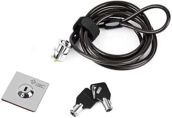 I3C Laptop Cable Lock, Hardware Security Cable Lock with Keys, Anti Theft Combination Lock Compatible with Laptop Monitor Tablet Surface Projector and Other Electronic Devices (1 Pack)