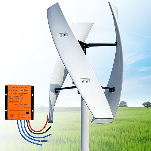 DAQIANG Upgraded 16000W/20000W Wind Vertical Axis Turbine Generator 12V 24V 48V 220V with MPPT Controller Wind Turbine Kit,for Home,Business,Industrial Energy Supply(16000W,48V)