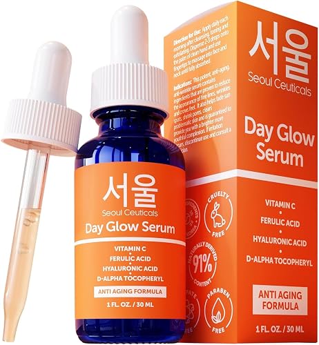 SeoulCeuticals 20% Vitamin C Serum for Face Korean Skin Care CE Ferulic