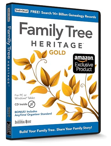 Family Tree Heritage Gold 16 - Genealogy Software - Includes Free Searches to FamilySearch, the World's Largest Genealogy Database - CD/PC