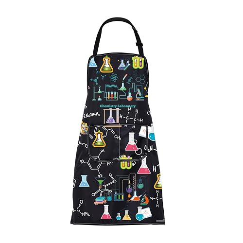 CMNIM Chemistry Laboratory Apron Chemistry Gifts for Teacher Students Chemistry Lab Apron with Pockets Chemistry Lover Gifts