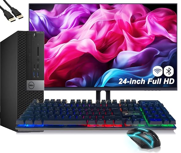 Dell OptiPlex 5040 SFF Desktop Computer PC Bundle Setup with New 23.8" FHD Monitor, Inter Core i5-6600 3.3GHz, 8GB RAM, 256GB SSD, Keyboard & Mouse, Wi-Fi, Bluetooth, Windows 11 Pro (Renewed) | Desktop Computer PC, i5 up to 3.9GHz, 23.8 inch FHD, WiFi,BT,HDMI, Windows 11 Pro, Home or Office PC