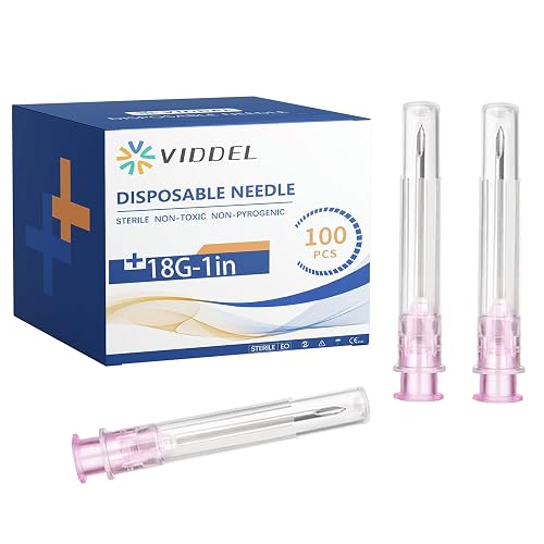FIRABLE 100 PCS 18G 1 inch for Lab, Refilling Liquid, Individually Packaged | 18 Gauge Luer Lock Lab Utensils, Measuring or Dispensing Accessories, Disposable Industrial Scientific Supplies