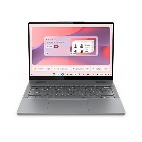 Lenovo Chromebook 2-in-1 - Lightweight Laptop - Google Gemini - Intel® N150 CPU - 14" WUXGA IPS Touchscreen Display - 4GB RAM - 128GB UFS Storage - Integrated Intel® Graphics - Luna Grey