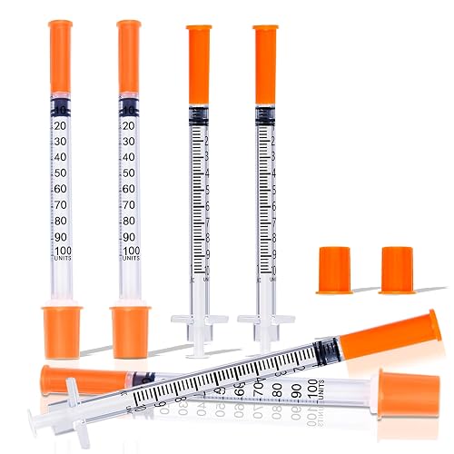 1ml/cc Syringe 29G 1/2 Inch, Lab Supplies Individually Wrapped, Pack of 100