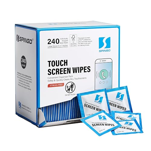 240 Count Screen Wipes, Screen Cleaner Wipes for Electronics, Touchscreens | Streak-Free & Scratch-Free Electronics wipes for Phone, Laptop, Computer, Monitor, Touchscreens, Care Screens, Eyeglasses.
