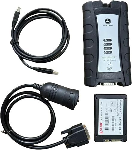 V5.3 AG+V5.3 CF Software Service Advisor EDL V3 Heavy Duty Scanner Electronic Data Link Truck Diagnostic Kit for John Deere, Agricultural Tractor Construction Diagnostic Tool