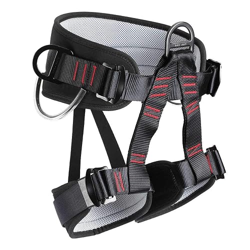 HandAcc Climbing Belt, Half Body Safety Belt For Tree Climbing, Fire Rescue, Roofing and Rappelling, Climbing Gear