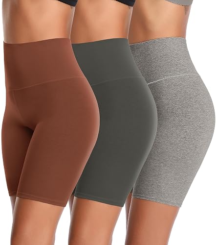 K-CHEONY Women's High Waisted Biker Anti Chafing Cotton Slip Boy Underwear Yoga Workout Shorts