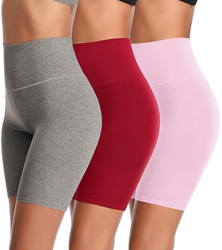 K-CHEONY Women's High Waisted Biker Anti Chafing Cotton Slip Boy Underwear Yoga Workout Shorts