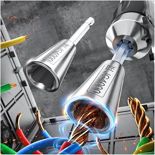Wire Twister Tool for Drill, 6MM Hex Shank, Stripper & Cable Twister | 2PCS, Twist wires 5x faster with 6mm hex drill, 304 steel, 35k+ twists, safe & ergonomic, supports 1.5-6mm & 2-7 wires.