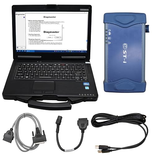 VROLVA Original Denso Interface Diagnostic Tool Kit for Kubota DST-i Takeuchi HinoHeavy Duty Engine Diagnostic Tool with Diagmaster Software (DST-i with Laptop CF53)