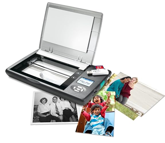 Flip-Pal mobile scanner with 4GB SD card and USB adapter. EasyStitch and StoryScans talking images software