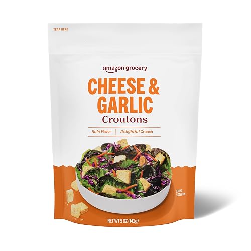 Amazon Grocery, Cheese & Garlic Croutons, 5 Oz