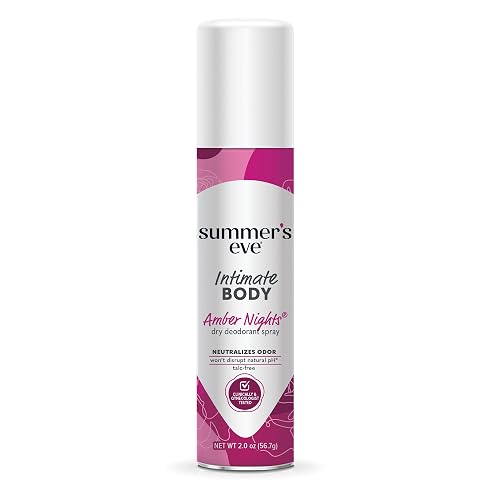 Summer's Eve Daily Refreshing Feminine Spray, Amber Nights, 2 Oz | Talc-Free, Daily Body Spray for Women, Feminine Care that Neutralizes & Reduces Body Odor, Gynecologist-Tested, On-The-Go