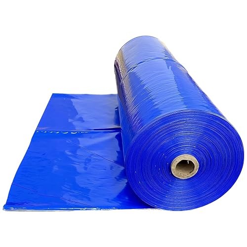 Farm Plastic Supply Polyethylene Plastic Shrink Wrap - 7 mil – Boat Shrink Film for Heat Gun, Industrial Shrink Wrap, Plastic Sheeting for Storage & Protection (Blue, 17' x 100')