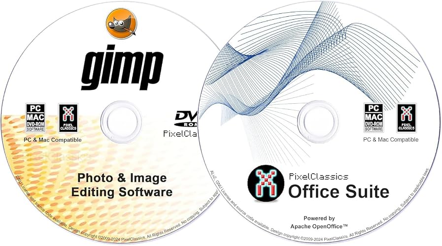 GIMP Photo Editing Software + Office Suite 2026 on CD | Photoshop & MS Office Alternative | Compatible with Word, Excel, PowerPoint & Photoshop Files | One Time Purchase + Lifetime License | Win & Mac