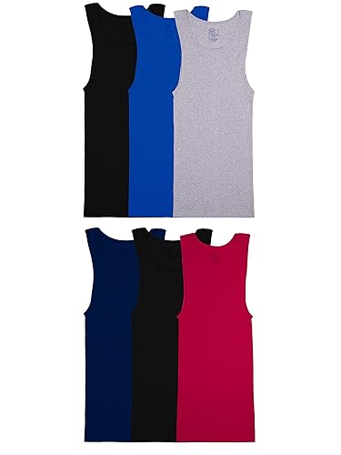Fruit of the Loom Men's Sleeveless Tag Free Moisture Wicking Tank A-Shirt